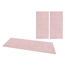 Sada 3 růžových běhounů Hanse Home Pure