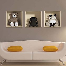 Sada 3 samolepek s 3D efektem Fanastick Toys