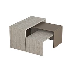 Sada 3 šedých konferenčních stolků Homitis Puzzle