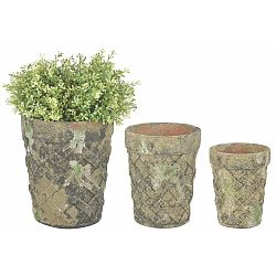 Sada 3 terakotových truhlíků Esschert Design
