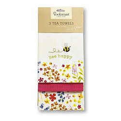 Sada 3 utěrek Cooksmart England Flowers