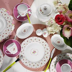 Sada 33 porcelánového nádobí Pinky Inna