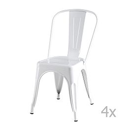 Sada 4 bílých židlí Knuds Korona