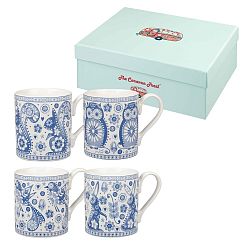 Sada 4 hrnků Churchill Penzance Blue Mug, 250 ml
