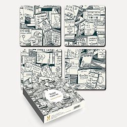 Sada 4 korkových podtácků U Studio Design Books