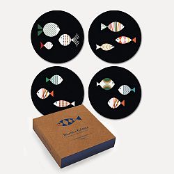 Sada 4 korkových podtácků U Studio Design Fish