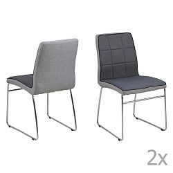 Sada 4 šedých jídelních židlí Actona Justin