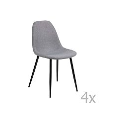 Sada 4 světle šedých jídelních židlí Actona Wilma
