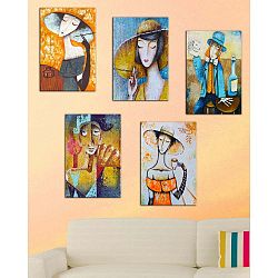 Sada 5 obrazů Tablo Center Modern Woman