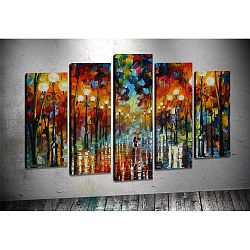 Sada 5 obrazů Tablo Center Night Lights