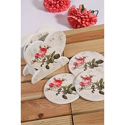 Sada 6 bambusových podtácků Kosova Rose, 12 cm