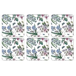 Sada 6 ks podtácků Portmeirion Blue Flowers