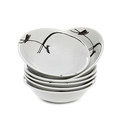 Sada 6 porcelánových misek Kasanova Leila Black