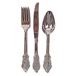 Sada 6 příborů Talking tables Party Silver