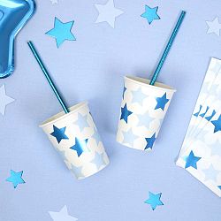 Sada 8 papírových kelímků Neviti Little Star Blue