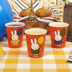 Sada 8 papírových kelímků Neviti Miffy Birthday