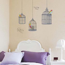 Sada samolepek Ambiance Birds In Cage