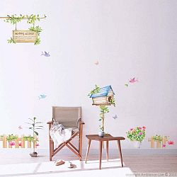 Sada samolepek Ambiance Happy House, 42x30 cm