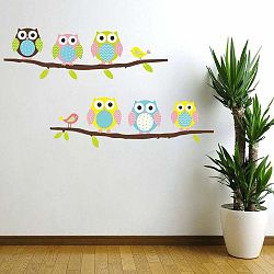 Sada samolepek Ambiance Owls and Birds on Tree