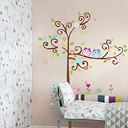 Sada samolepek Ambiance Owls On Flowering Tree
