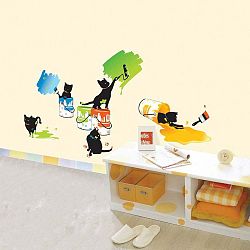 Samolepka Ambiance Cats and Paints
