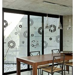 Samolepka Ambiance Grey And Black Circles