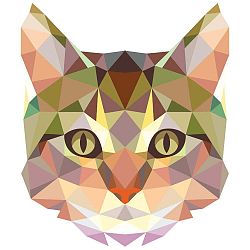 Samolepka Ambiance Origami Cat