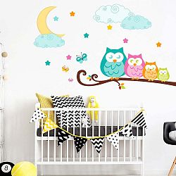 Samolepka Ambiance Owls in family