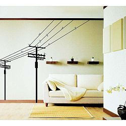 Samolepka Birds on electric pole, 140 cm