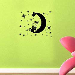 Samolepka na stěnu Teddy Moon, 48 x 39 cm
