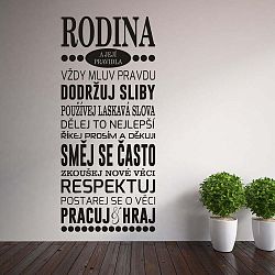 Samolepka na stěnu Wallvinil Family Rules