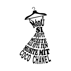 Samolepka na zeď s citátem Ambiance Coco Chanel