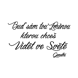 Samolepka na zeď s citátem Ambiance Gandhi Změna