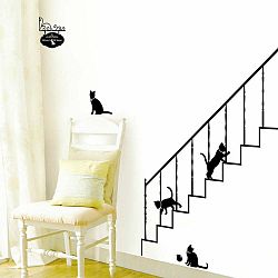 Samolepky Ambiance Cats and Stairs