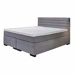 Šedá boxspring postel 180x200 cm Kokomo – Rojaplast