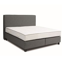Šedá boxspring postel Revor Milano, 180 x 200 cm