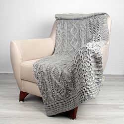 Šedá deka Homemania Totu, 170 x 130 cm