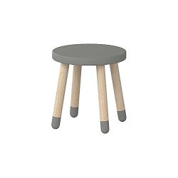 Šedá dětská stolička Flexa Dots, ø 30 cm