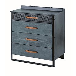 Šedá komoda Dark Metal Dresser