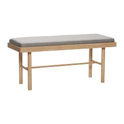 Šedá lavice Hübsch Mirenno, délka 98 cm