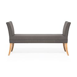 Šedá lavice Vivonita Selma Linen, 130 x 67 cm