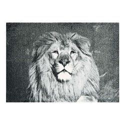 Šedá rohožka Mint Rugs StateMat Lion, 50 x 70 cm