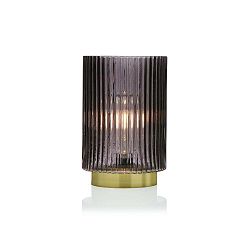 Šedá skleněná olejová LED lampa Versa Relax, ⌀ 15 cm