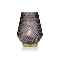 Šedá skleněná olejová LED lampa Versa Relax, ⌀ 21 cm