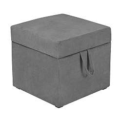 Šedá taburetka s úložným prostorem KICOTI Cube