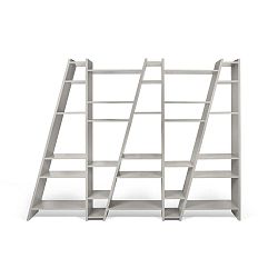 Šedá trojitá knihovna TemaHome Delta, výška 195 cm