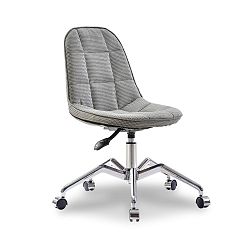 Šedá židle na kolečkách Modern Chair Grey