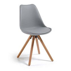 Šedá židle s bukovými nohami loomi.design Lumos