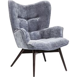Šedé křeslo Kare Design Vicky Velvet