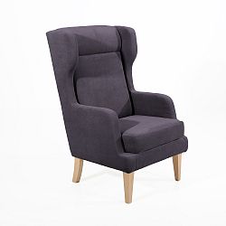 Šedé křeslo Max Winzer Bennet Suede